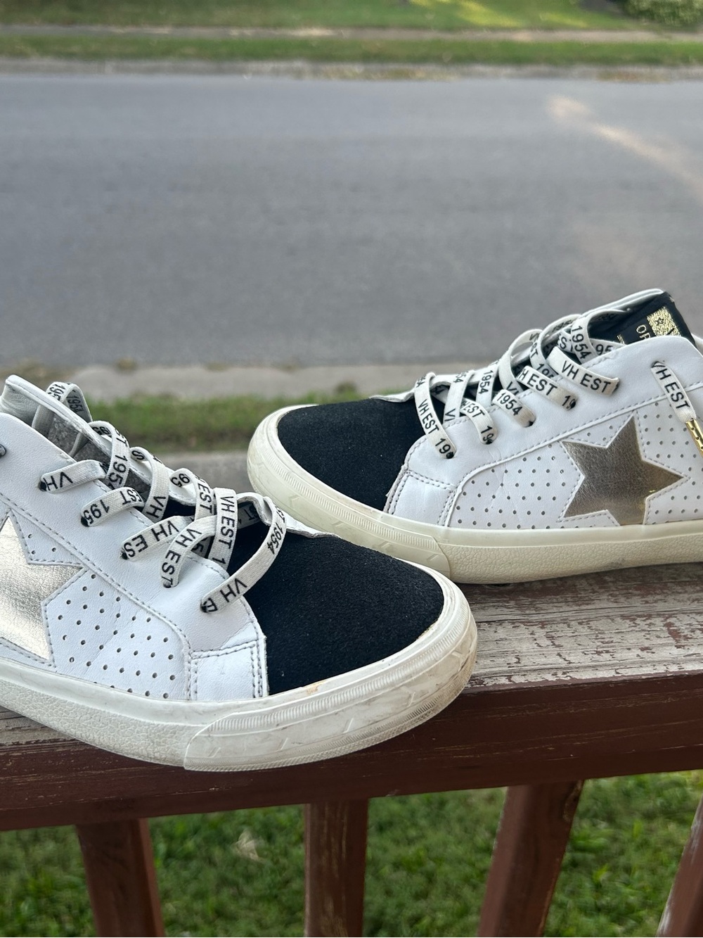 Vintage Havana sneaker featuring animal print detailing and branded laces